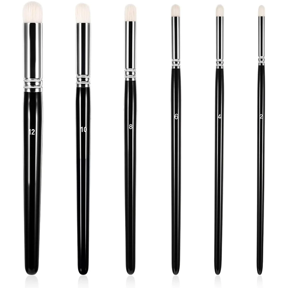 مجموعة فرش جفاف، مجموعة فرش طلاء تفاصيل هواية مكونة من 3/6/10 قطع للرسم الفني من السيراميك نموذج زيت ألوان مائية مصغر #1