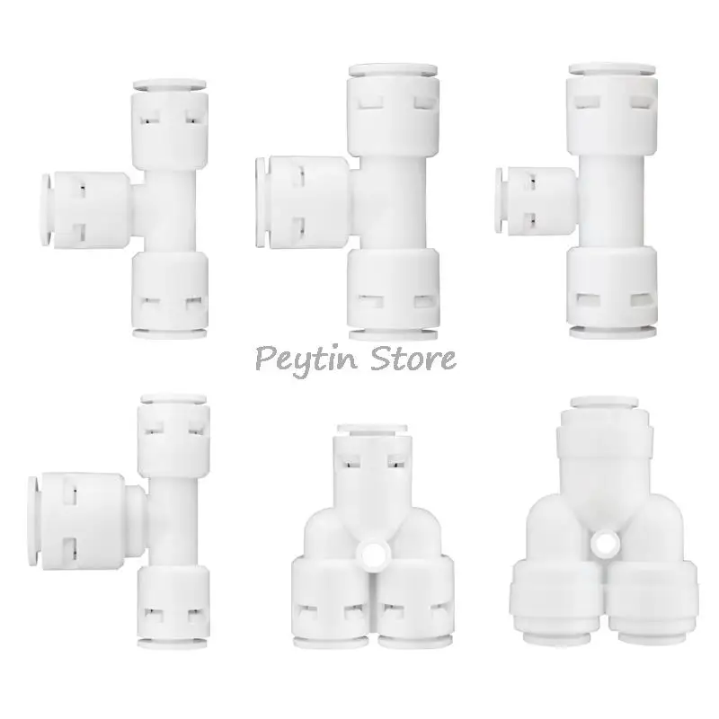 

5Pcs 6.3mm 9.5mm Tee Water Pipe Joint Quick Connect Special-shaped Tee Y-type T-type Water Purifier Connector Accessories