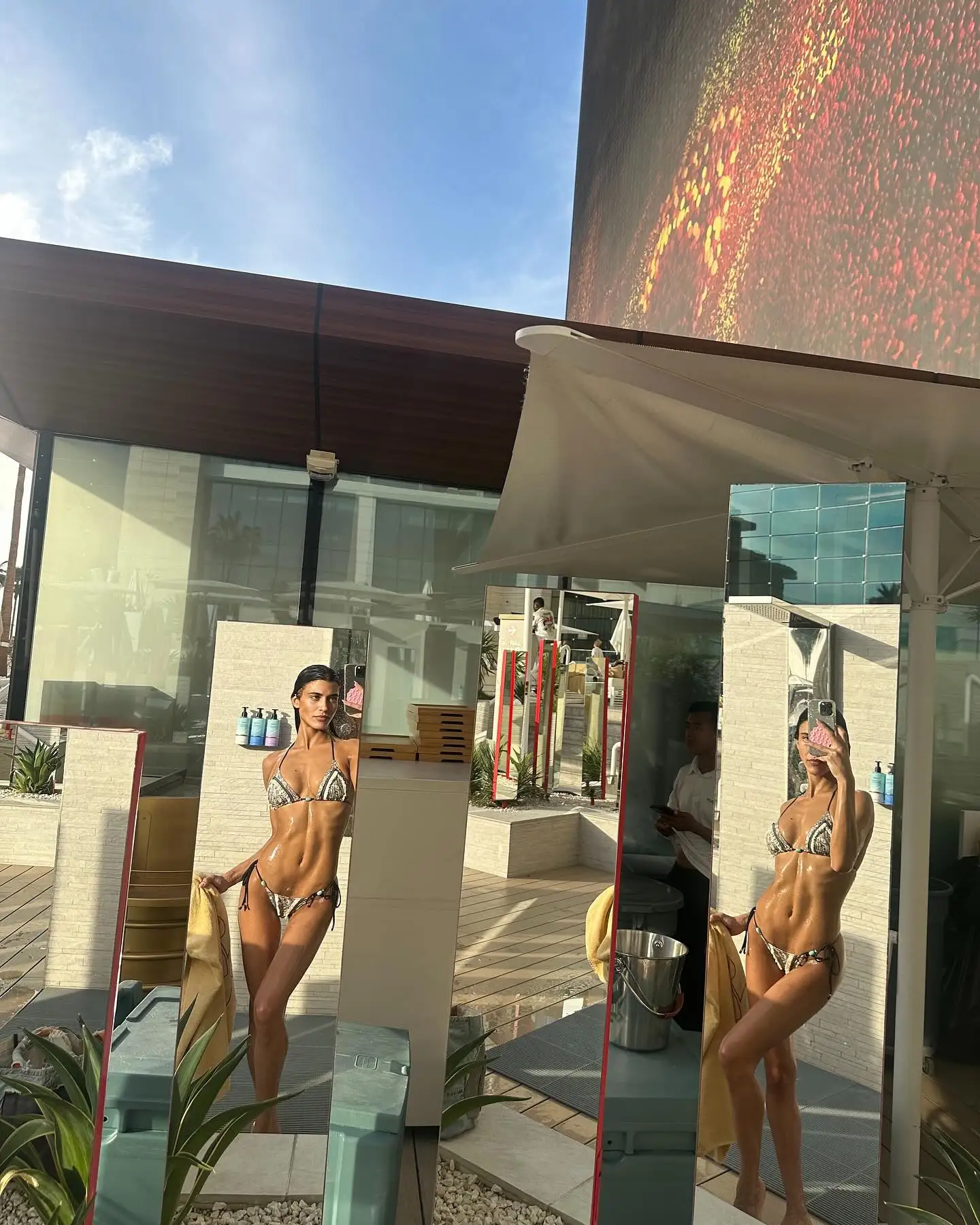 

2025 Women Bikini Set Sexy Metallic Silver Bikini Set Glamorous Print with Adjustable Straps Perfect Beach Wear and Pool Partie