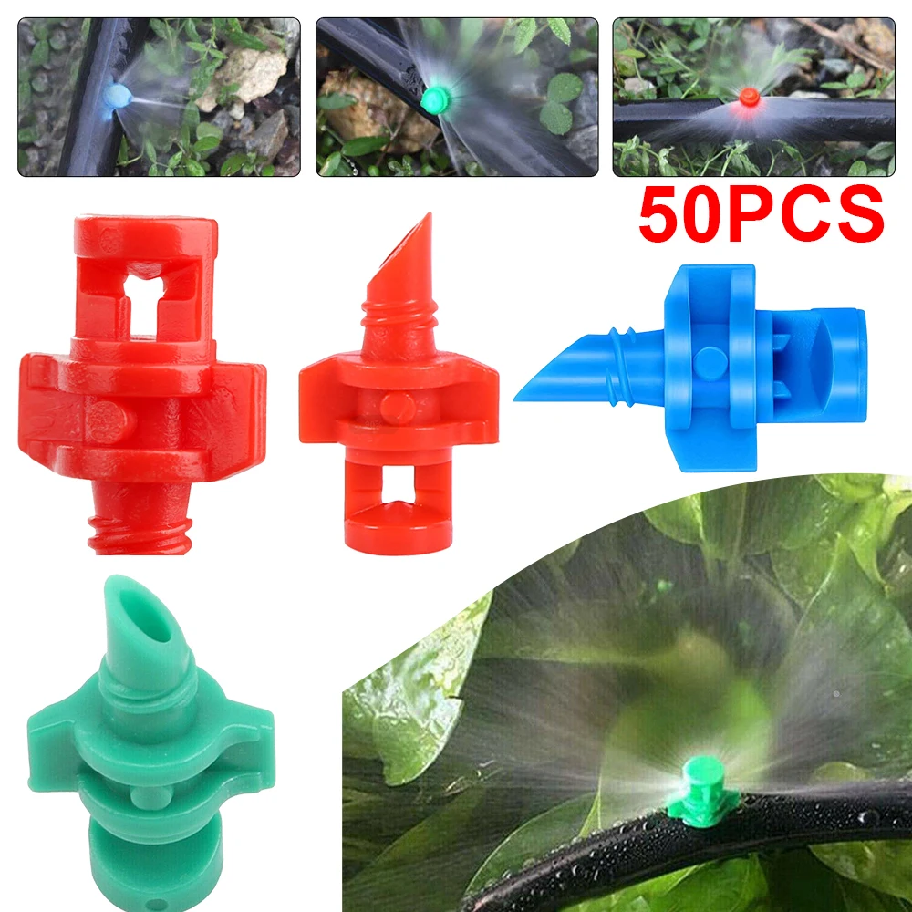 

50PCS 90/180/360 Degree Refraction Nozzle Garden Sprinkler Agriculture Irrigation Plant Spray Nozzle Misting For Flowers Farm