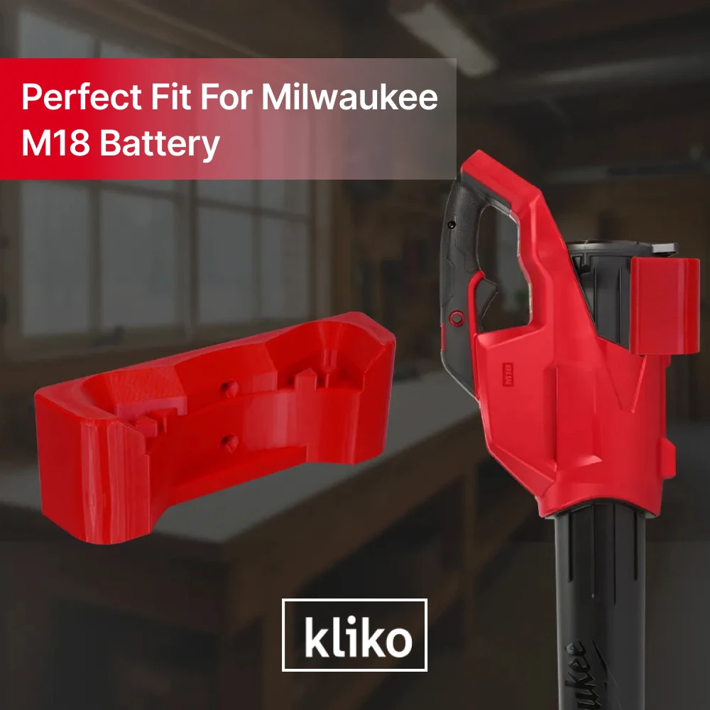 Wall Mount 3D‑Printed Tool Rack Compatible with Milwaukee M18 Heavy‑Duty Workshop Organizer for Batteries and Charger Storage