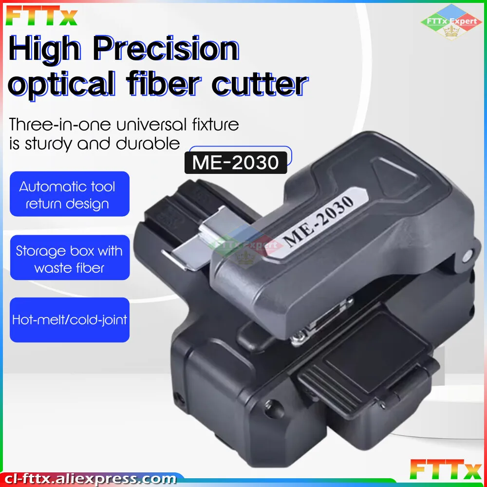 

ME2030 High Precision One-Step Premium Fiber Cleaver With Waste Fiber Box,FTTH Fiber Optic Cold Connection Hot Melt Cable Cutter