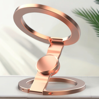 2025 Double-Sided MagSafe Phone Holder for iPhone 14/15/16, Foldable 360° Rotating Stand with Strong Magnet & Finger Grip Suppor