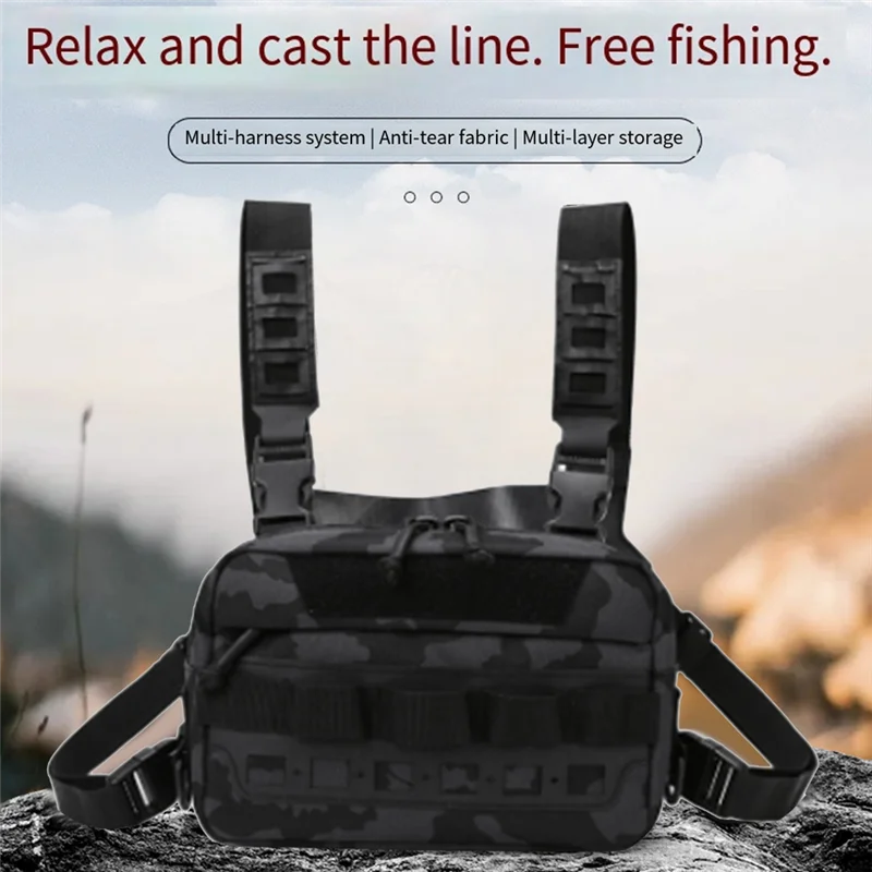 

AS98-Waterproof Tackle Bag Multifunctional Outdoor Waist Fanny Pack For Lures, Lines, Utility Storage B