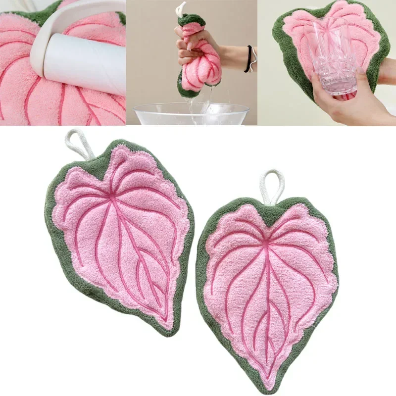 Washable Creative Hand Towel Quick-Dry Cleaning Handkerchief Super Absorbent Hanging Cleaning Cloth Bathroom Bathing Accessories