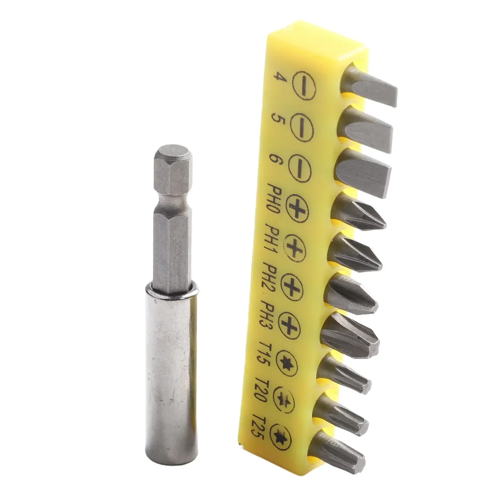 60Mm Gleuven Kruis Bit Set Doppenset Oplaadbare Boor Verbindende Schroevendraaier Kop Driver Set Bit Houder