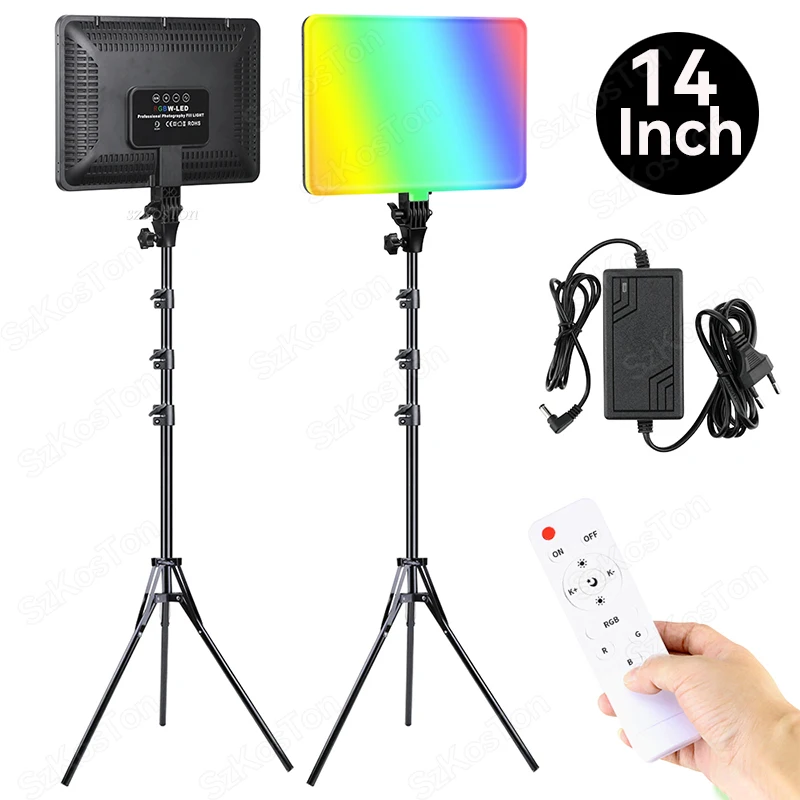 

RGB LED Video Light Panel Photo Studio Kits 3200K-5600K Softer Lighting for Tiktok Studio Shooting Portraits Live YouTube