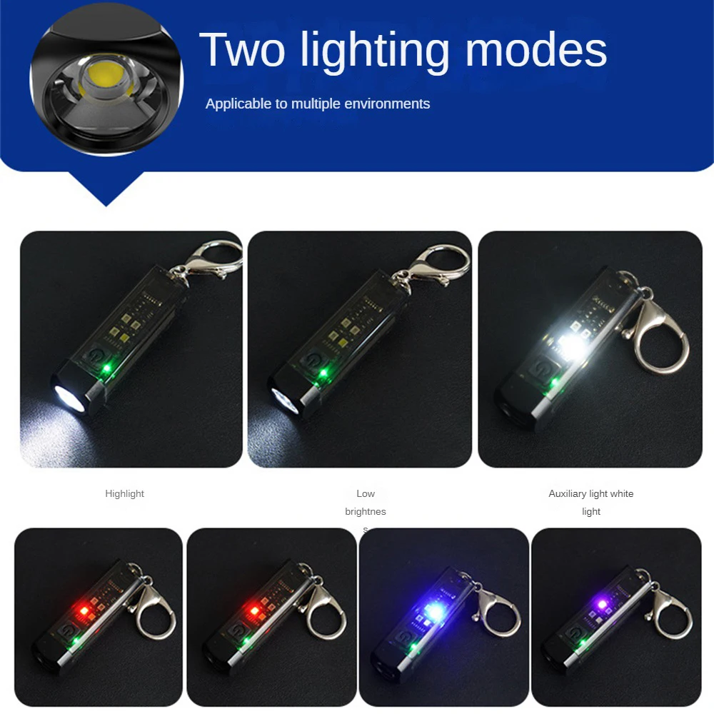 Keychain Lamp Multi-function Carry Practical Best Seller Small Essential Lighting Emergency Lights Outdoor Type-c Durable Gifts