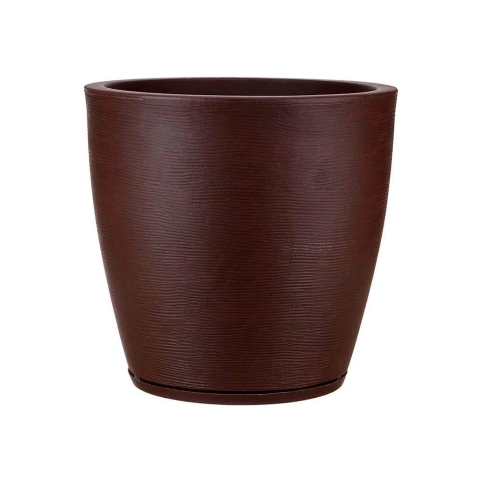 

US Large Brown Stone Effect Plastic Resin Indoor and Outdoor Planter Bowl