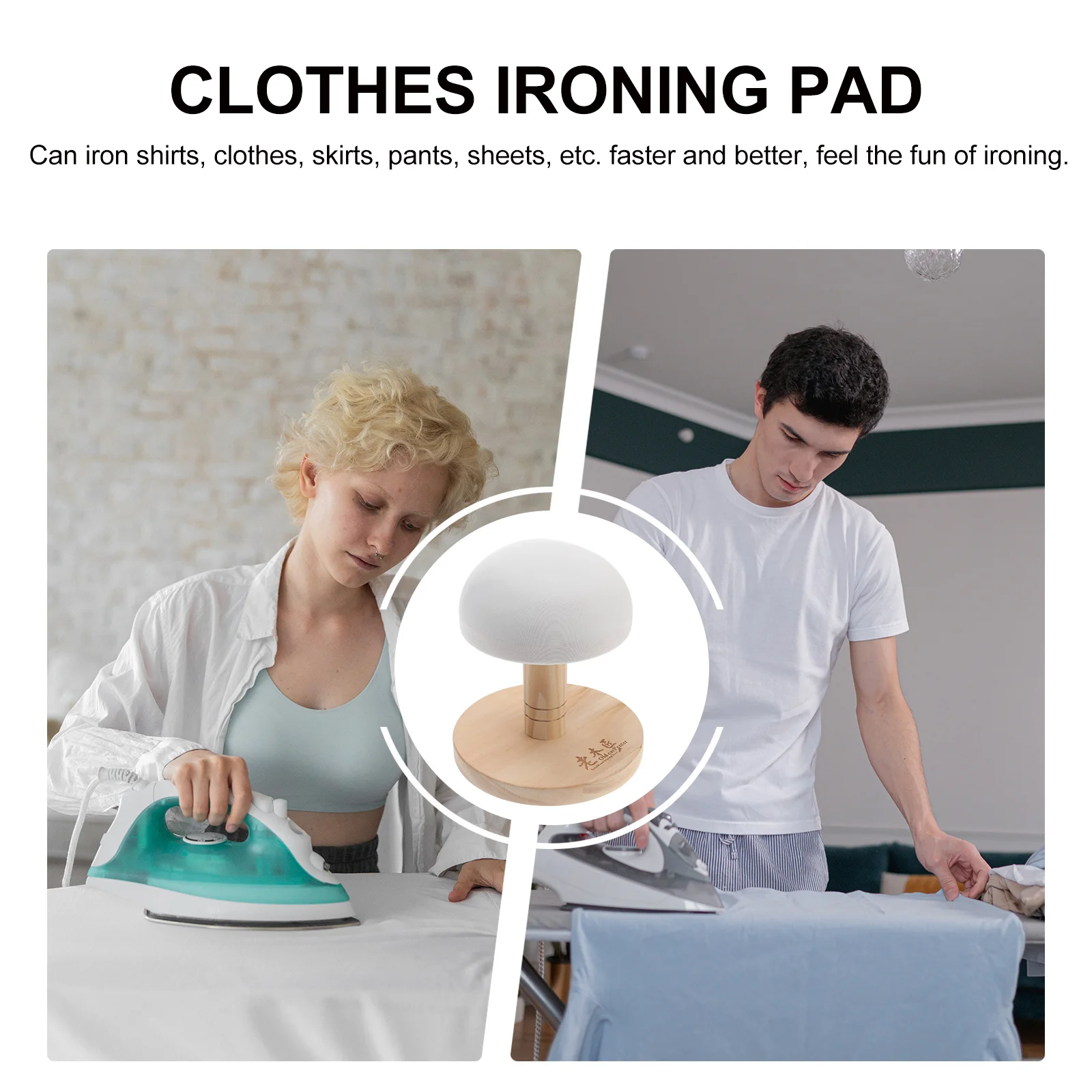 

Compact Ironing Board Tool for Home Clothes Shirt Pants Sheets Sleeve Mat Bra Tailor Sewing Stable Non-Slip Foldable Laundry Use