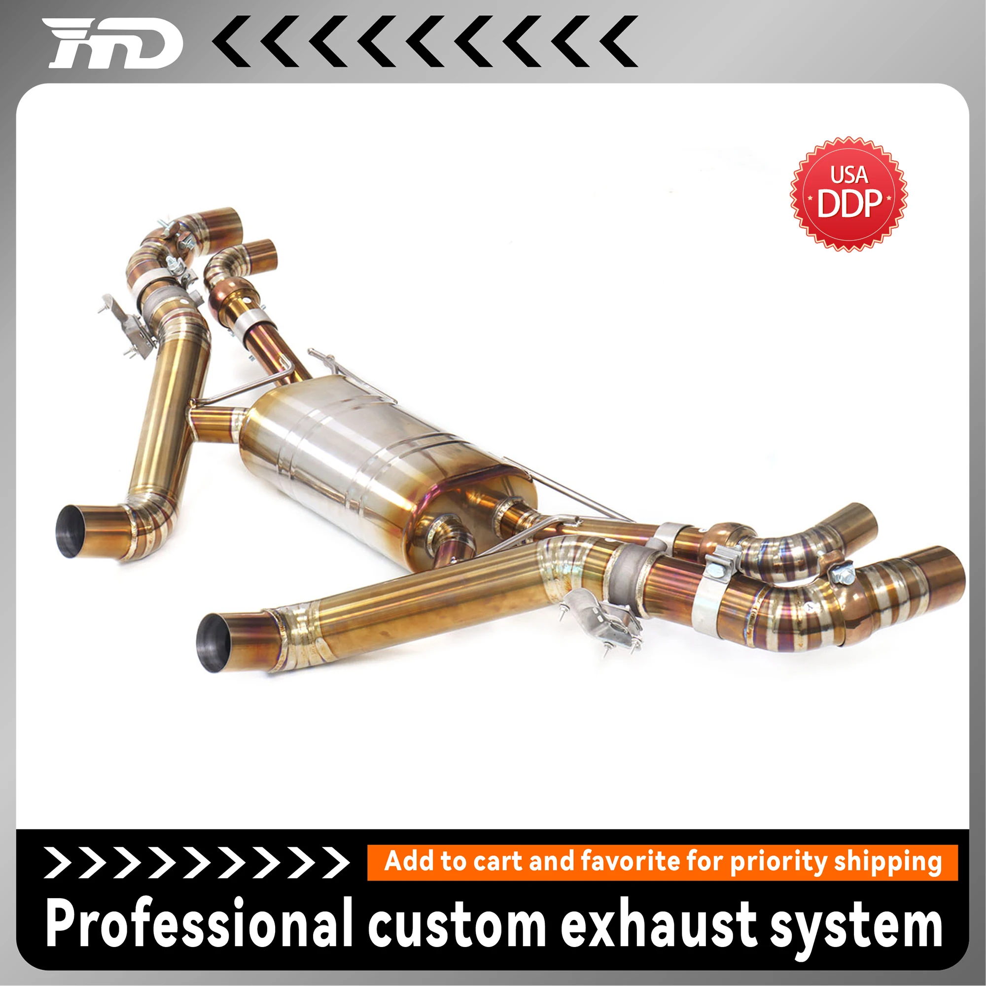 

for Aston Martin DBX 707 4.0T HMD Stainless Steel Exhaust System Valve Muffler Performance Catback