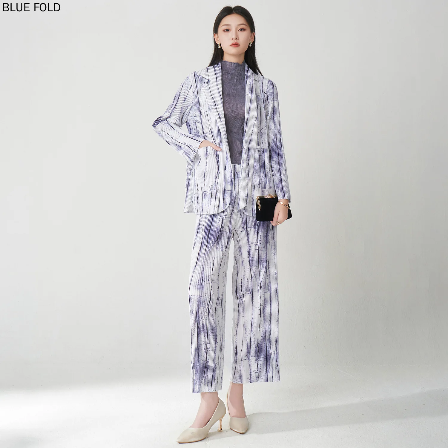 

Профессиональный комплект из двух предметов Miyake для официальных мероприятий, универсальный высококачественный профессиональный комплект брюк для пригородных поездок
