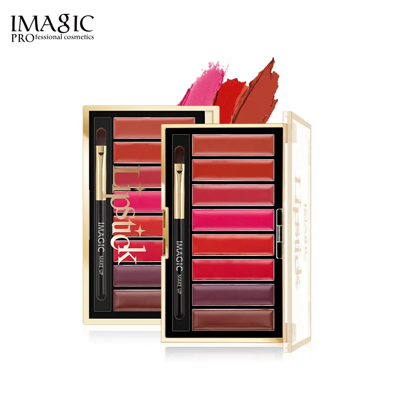 8 Colors Lipstick Palette With Lip Brush Lipliner Natural Dramatic Makeup Matte Moisturizing Velvet Maquiagem Professional