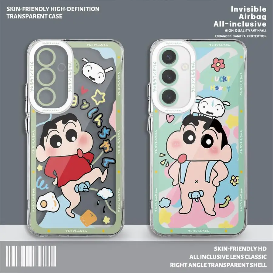 Japan C-Crayon  Anime ShinchanS Case for Samsung Galaxy S24 Ultra S23 FE S20 FE S22 Plus S21 Note20 S21 Ultra Note10Plus Cover