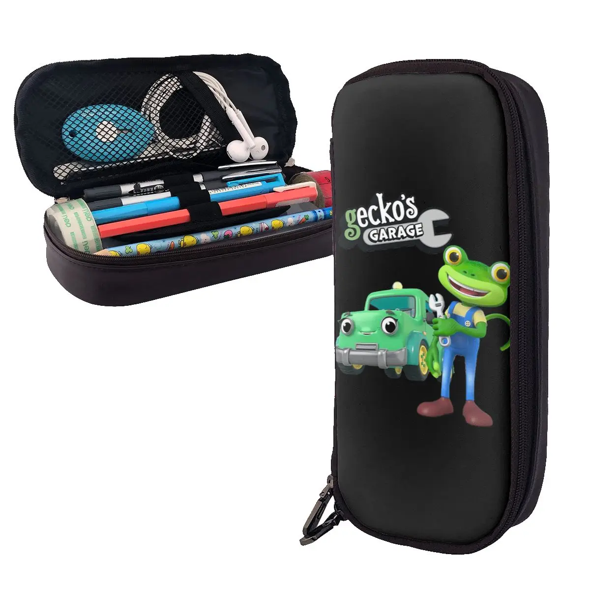 Tilly The Tow Truck Geckos Garage Fixing Trucks Vehicles Leather Pencil Case Pen Holder Large Capacity Pen Box Pencil Bag