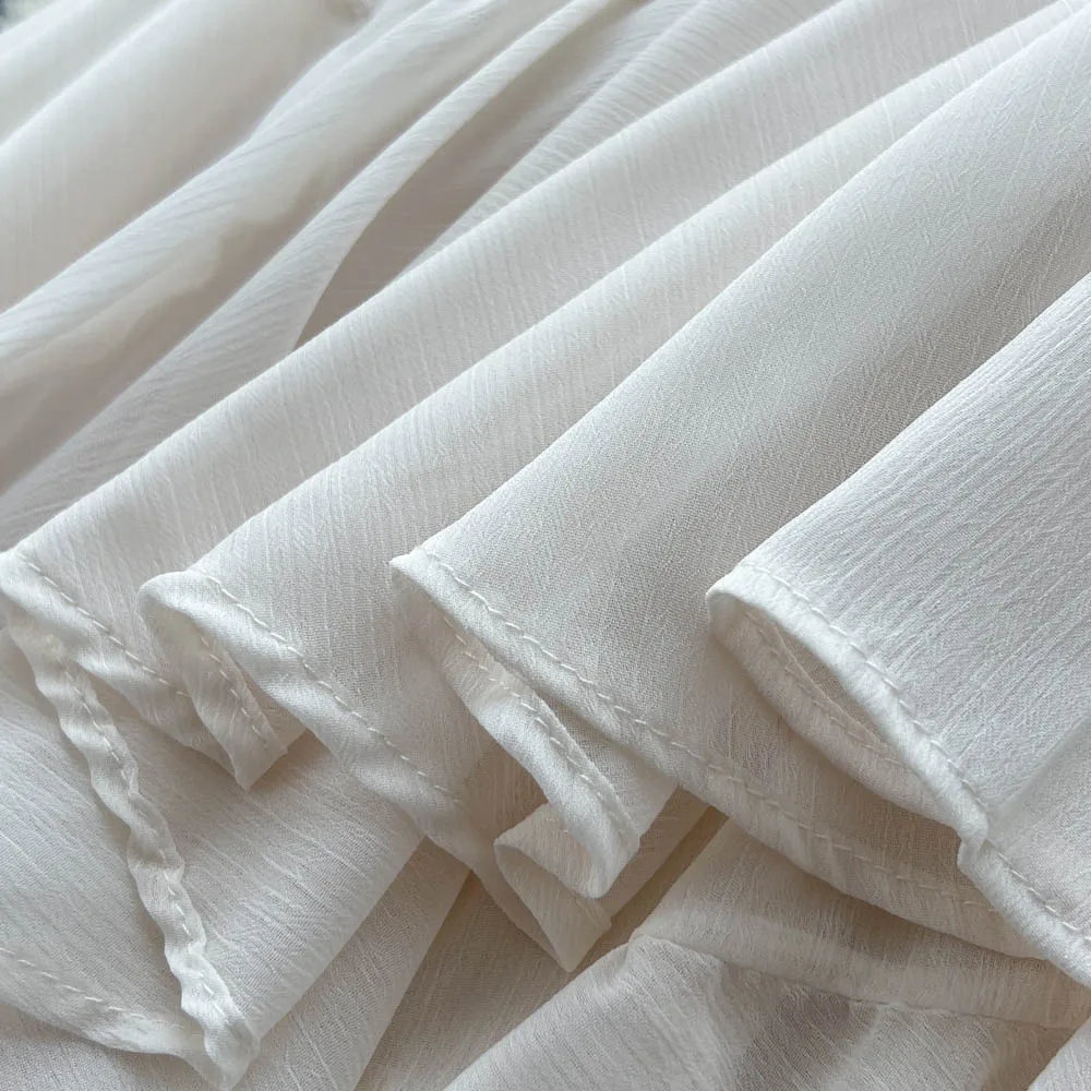 Chique vintage sem mangas em camadas sólido fino elegante fada coreano moda boho vestido de verão roupas femininas