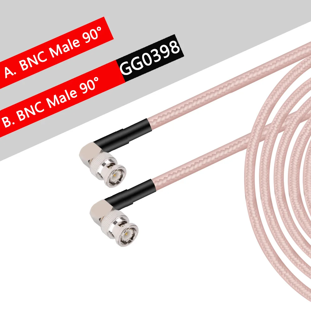 Ad angolo retto BNC maschio ad angolo retto BNC maschio Jack RG316 Pigtail Cable 50 Ohm RF cavo di prolunga coassiale Jumper Adapter