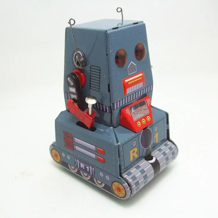 [Lustig] klassische Sammlung Retro Uhrwerk wickeln Metall gehen Zinn Tank Mond Sonde Roboter erinnern mechanische Spielzeug Kinder Geschenk