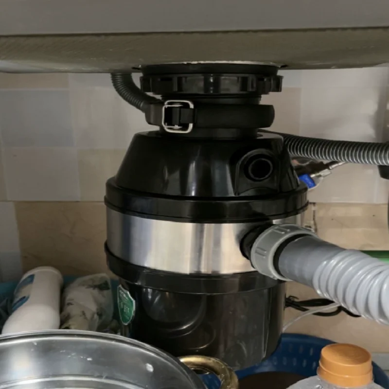 220V Food Waste Disposer Kitchen Sink Household Garbage Processor for Food Scraps DC