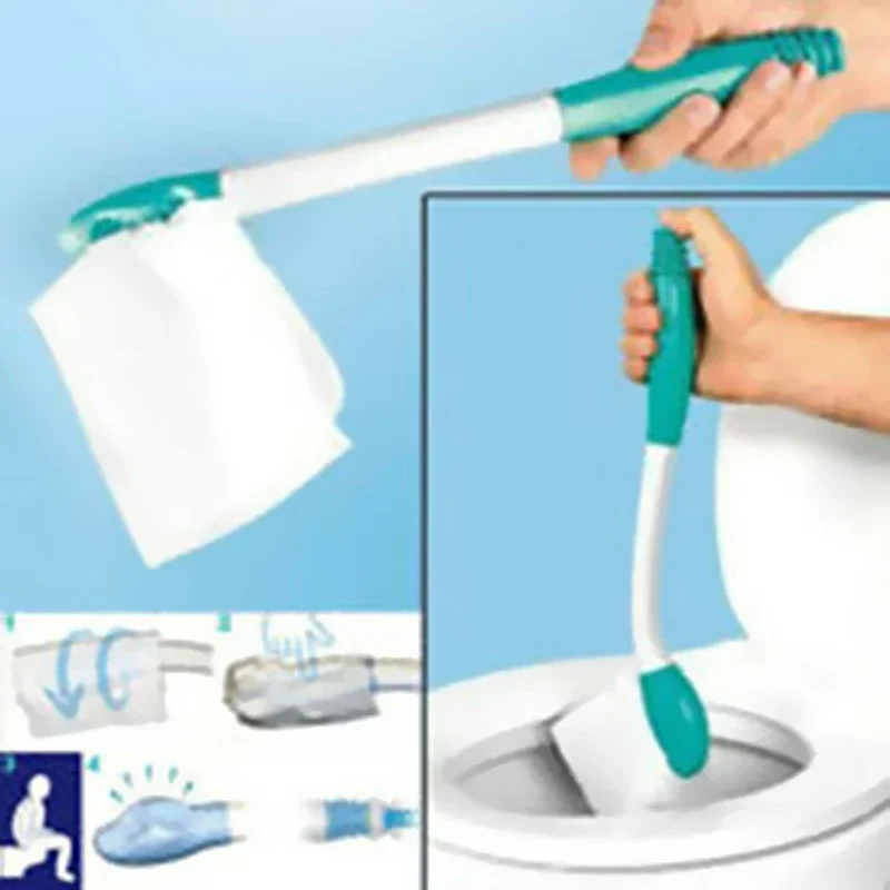 Toilet Aid Wiper Self Assist Bathroom Bottom Butt Wipe Helper Wand Long Reach Comfort Wipe Tool Paper Tissue Cleaning Brushes