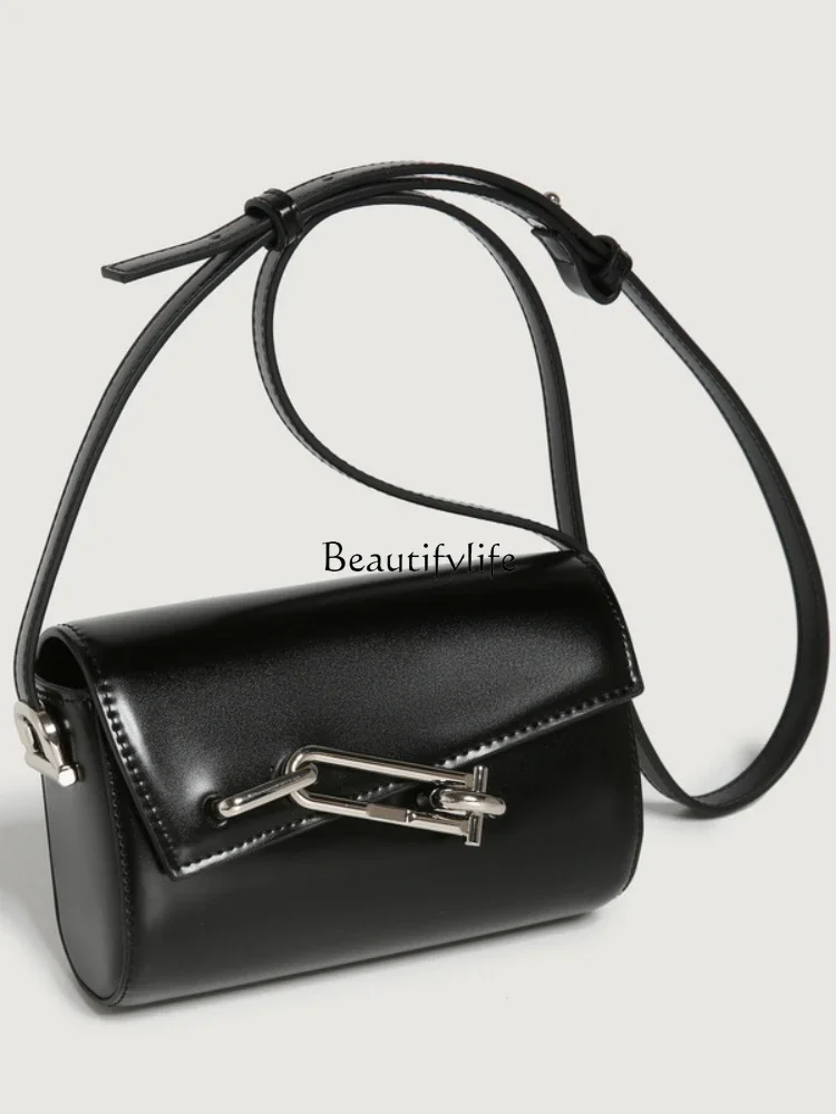 Trendy Niche High-Grade Lock Box Bag Fashionable All-Match Underarm Shoulder Crossbody Small Square Bag