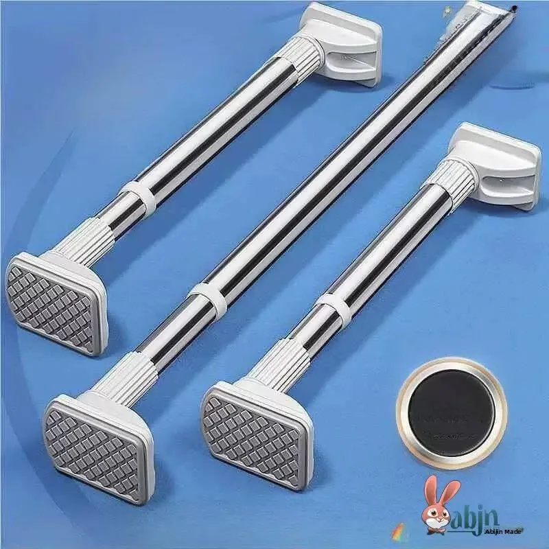 No-Drill Adjustable Stainless Steel Clothesline Balcony Home Use Fixed Curtain Bathroom Hanging Clothes Hanger Storage Rack