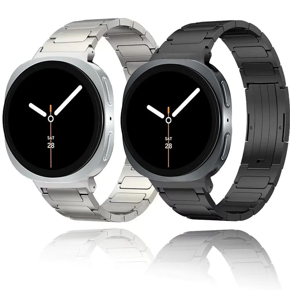 Titanium Metal Strap for Samsung Galaxy Watch 8 40mm 44mm/Classic 46mm Stainless Steel Band for Galaxy Watch 8 Ultra 47mm Correa
