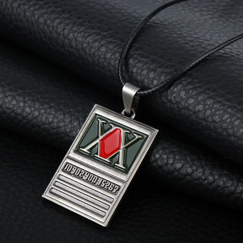 Hunter × Hunter Cosplay Anhänger Halskette Schlüssel bund Anime Logo Symbol Rucksack Schlüssel ring Requisiten Zubehör Fans Geschenke