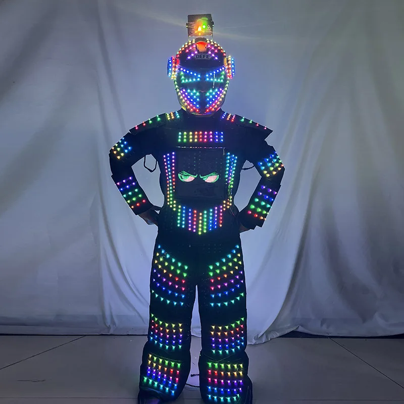 

Full color LED Robot Suit for Rave Party DJ Dance Halloween Cosplay Stage Performance APP Control Light up Costume