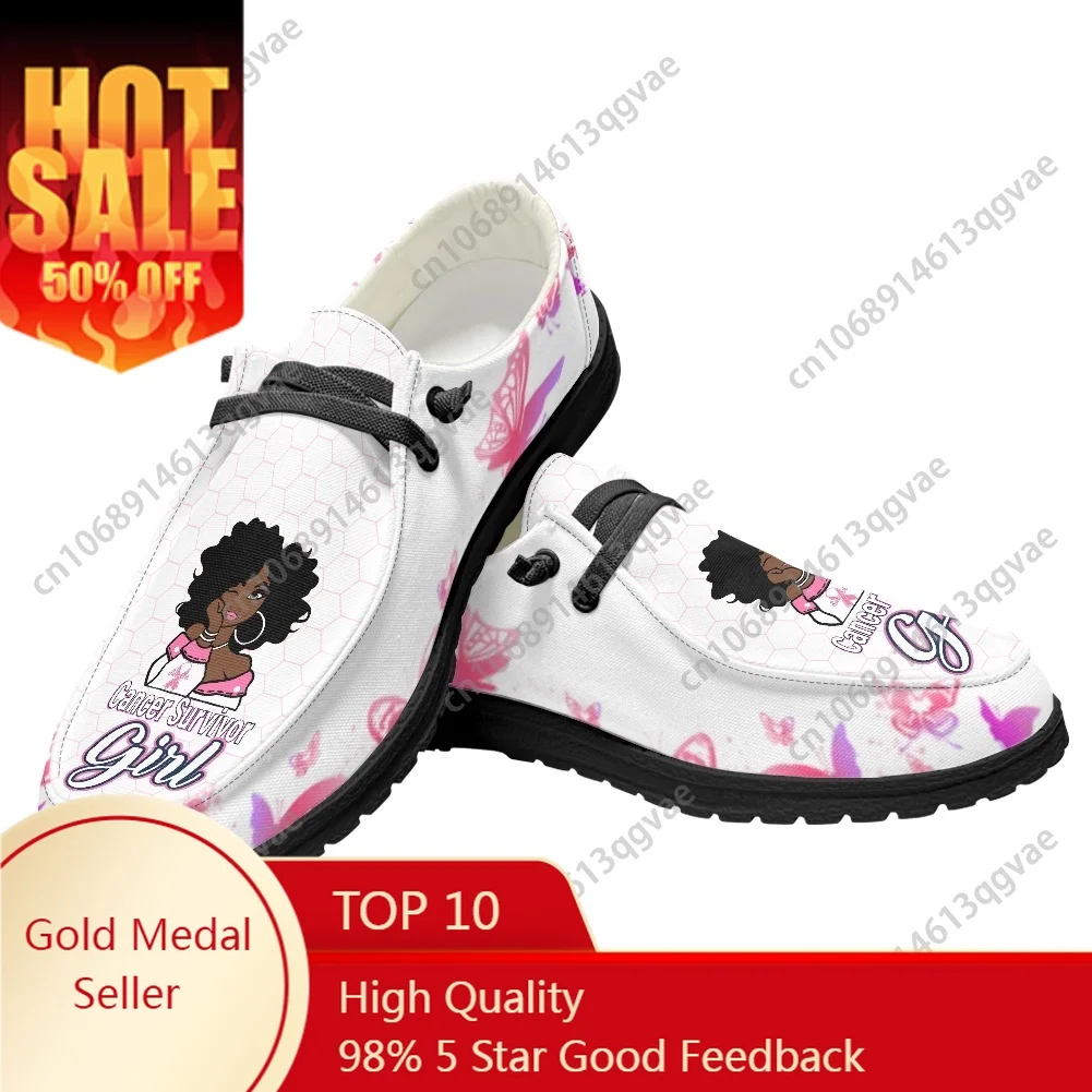 

Cancer Survivor Breast Cancer Casual Shoes Flat Shoe Men Woman Breathable Outdoor Lightweight Footwear Custom Made Shoe