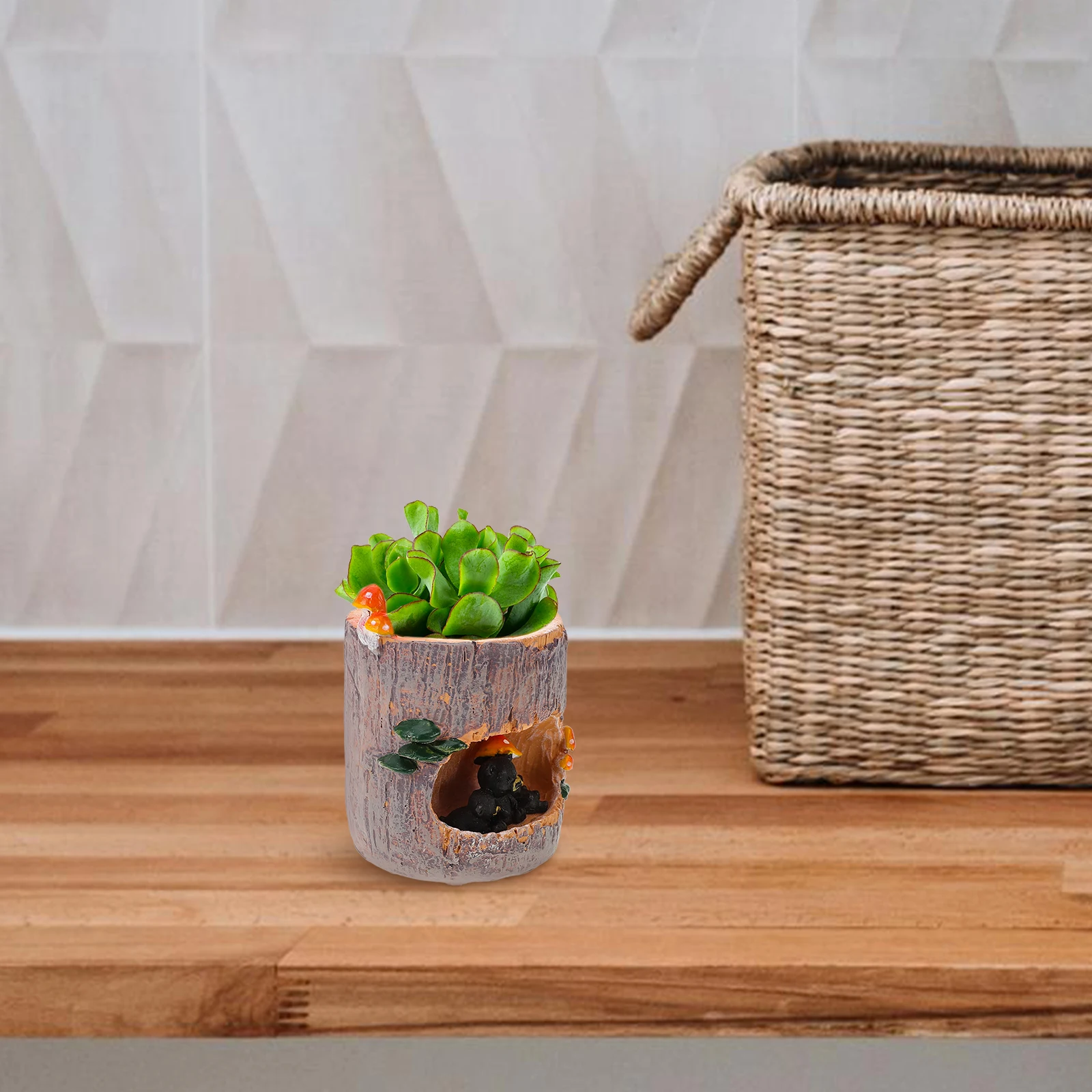 

Resin Flower Pot Bear Planter Durable Anti Corrosion Succulent Pot Garden Bonsai Box Plants Storage