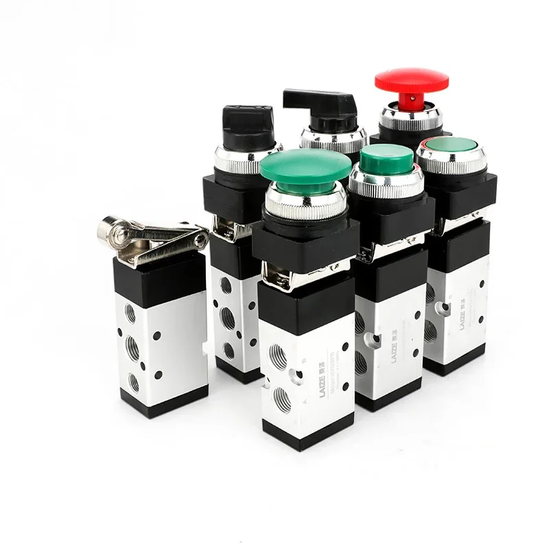 

Pneumatic Mechanical Valve 2 Position 5 Way Manual Valve Air Switch Control Valve Push Button Momentary