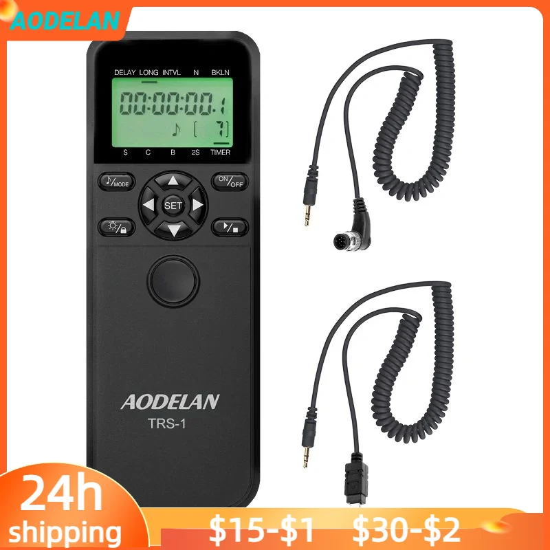 

AODELAN MC-DC2 Intervalometer Timer Remote Control for Nikon Z6II Z7II Z7 Z6 Z5 D750 D780 P1000 D7500 D7200 D5600 D5500 D5300