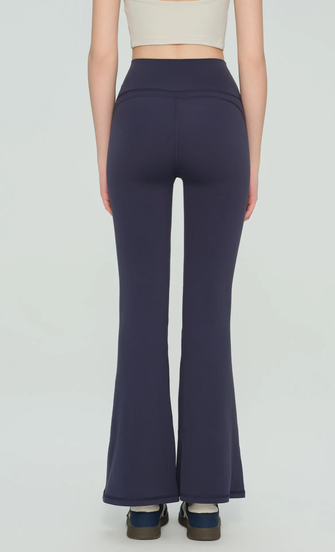 Damen High-Waist Eng Anliegende Hüftstraffende Schlanke Lange Yoga-Schlaghose Atmungsaktive Komfort-Fitness-Freizeit-Sport-Hose – Detail 10
