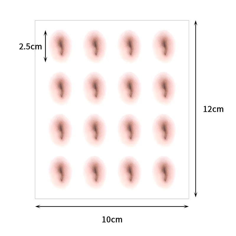 女性のための一時的な防水タトゥーステッカー,ボディーアート,偽の腹のタトゥー,目の装飾のシミュレーション,16個