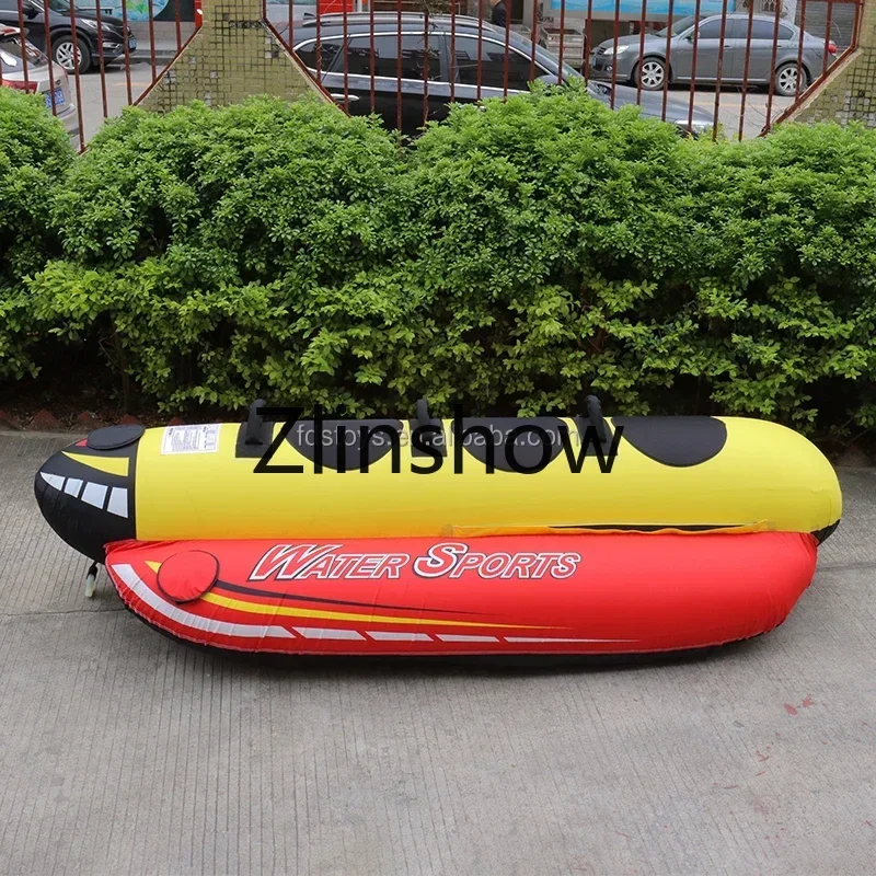 New Heavy-Duty Inflatable Towable Booster Tube - Banana 3 Riders Towable Tube for Adults Towable Water Sports Boat