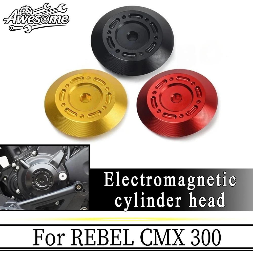 CNC aluminum alloy electromagnetic cylinder head fit for honda REBEL 300 CMX300 red gold black