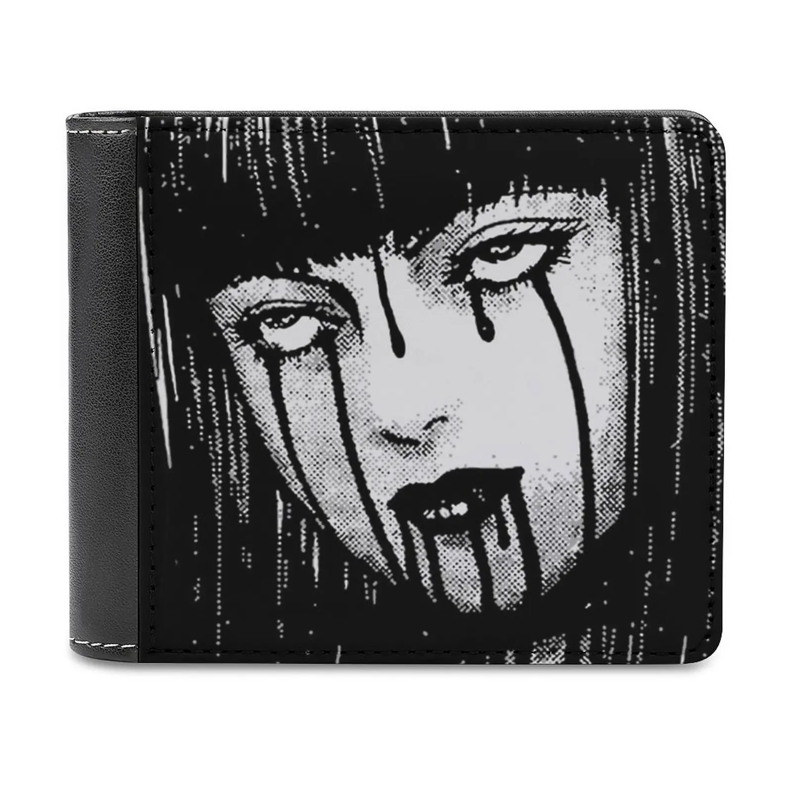 

Мужской кошелек Bloody Tears Tomie из искусственной кожи, короткие мужские кошельки, кошелек для кредитных карт для мужчин, сумка для денег Tomie Uzumaki Horror Manga