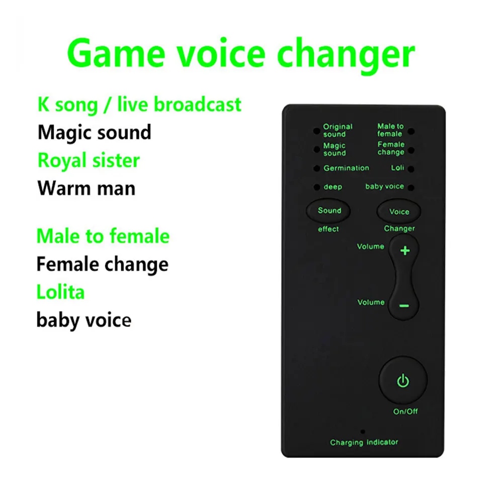 Voice Changer Device for PS4 Xbox 7 Sound Changeing Modes Headphones Microphone Modulator Console PC Phone Tablet Sound Card