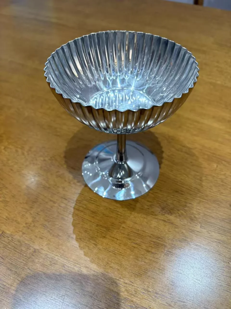 كوب آيس كريم متعدد الوظائف من الفولاذ المقاوم للصدأ غير قابل للكسر ومضاد للصدأ كأس حلوى كوب بودنغ فضي شربات