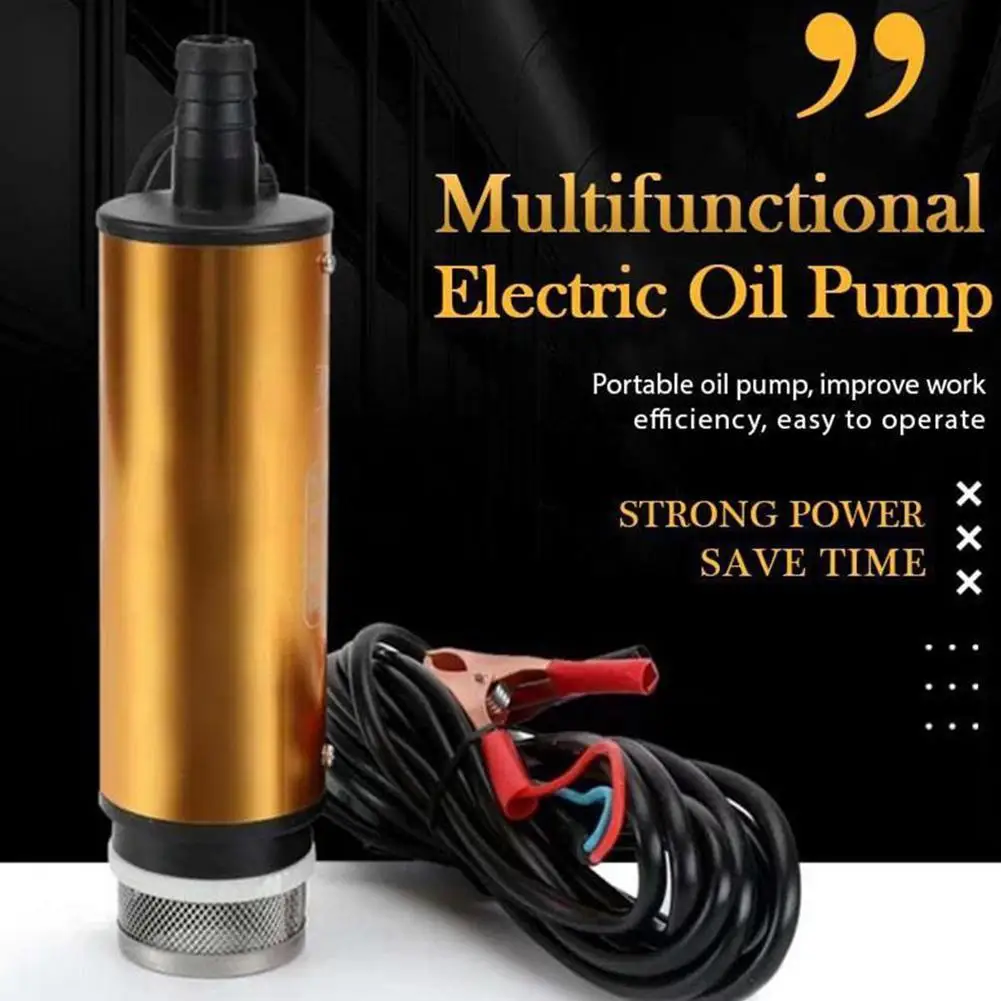 

Portable Mini 12V 24V DC Electric Submersible Pump For Pumping Oil Water Aluminum Alloy Shell 12L/min Fuel Transfer Pump D6W2