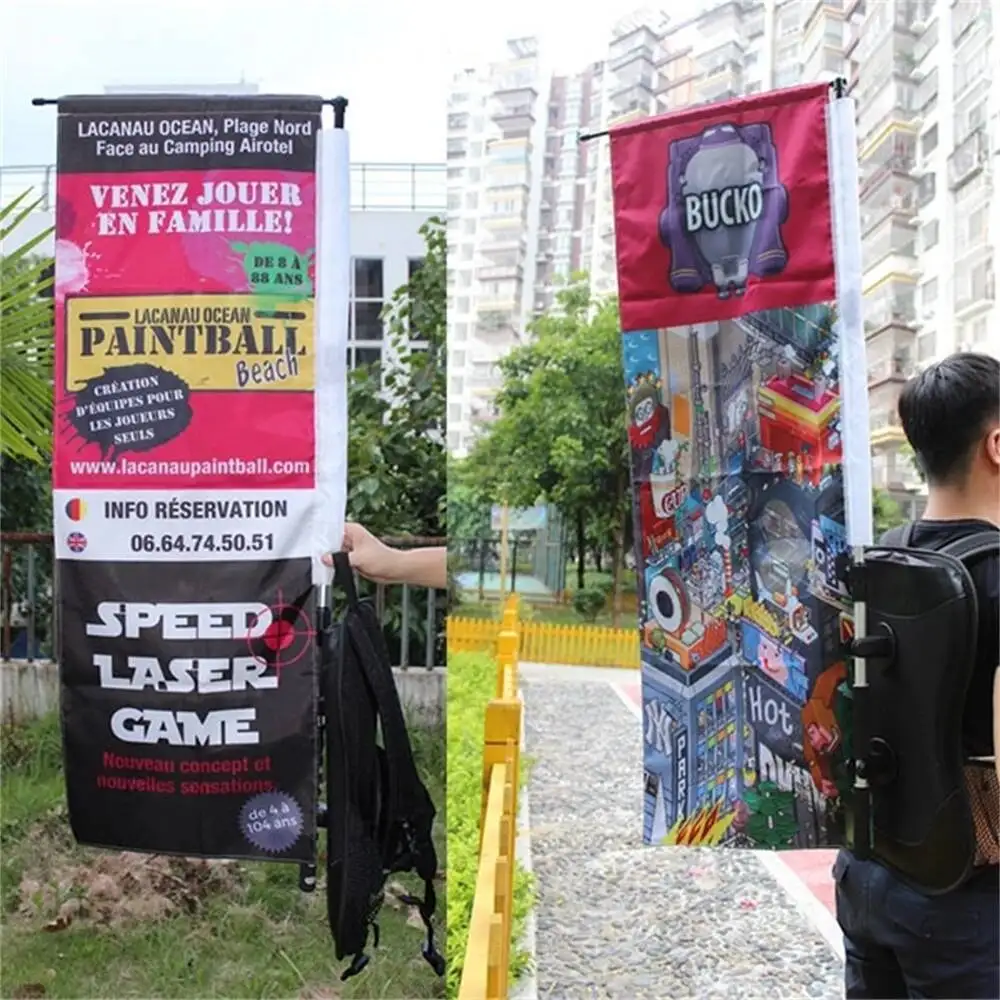 

1set Backpack Advertisement Rack Outdoor Advertising Banner Poster Holder Display Rack Outdoor Advertising Poster Frame Holder