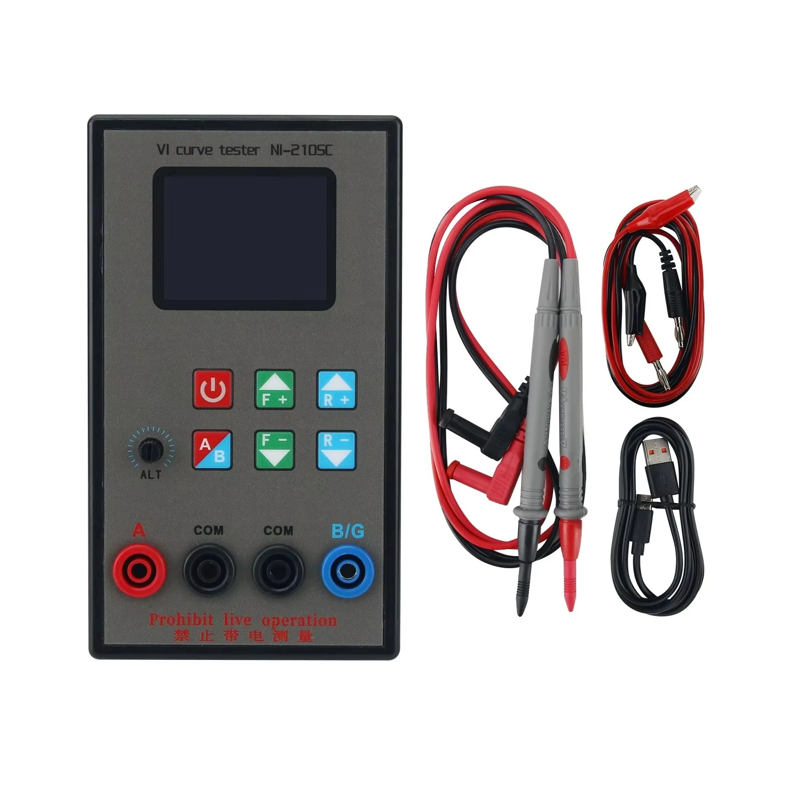 NI-210SC Portable Dual Channel VI Curve Tester 18 Levels Frequencies Adjustable 2.0-inch TFT Electronic Measuring Instrument