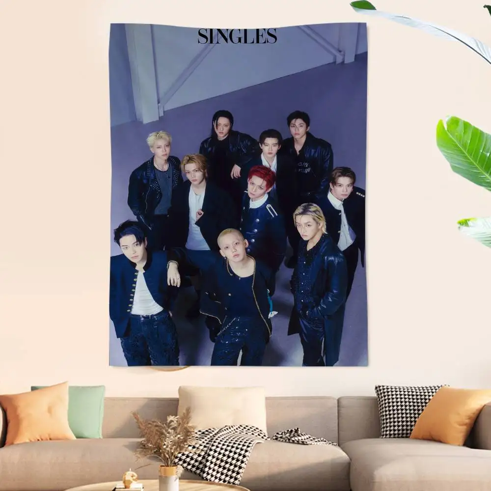 Kpop Group T-Treasure Hanging Bohemian Tapestry Indian Buddha Wall Witchcraft Bohemian Hippie Cheap Hippie Wall Hanging