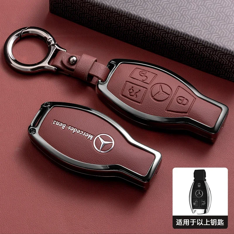 Alloy Car Remote Key Case Cover Shell Fob For Mercedes Benz A B C E R Class GLS GLA GLK GLC CLS CLA AMG W204 W205 W212 W463 W176