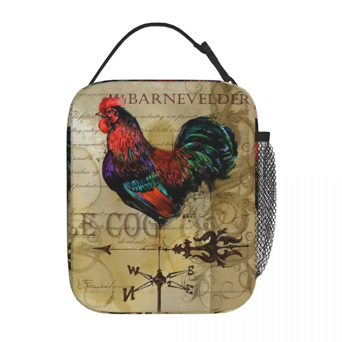 

Insulated Lunch Bag Vintage Hen Chicken Rooster Merch Food Box 2023 New Cooler Thermal Bento Box For Work