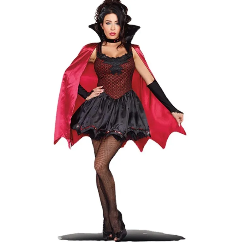 

Halloween Carnival Party Retro Court Evil Bat Vampire Disguise Dress Easter Classic Demon Little Red Riding Hood Cosplay Costume