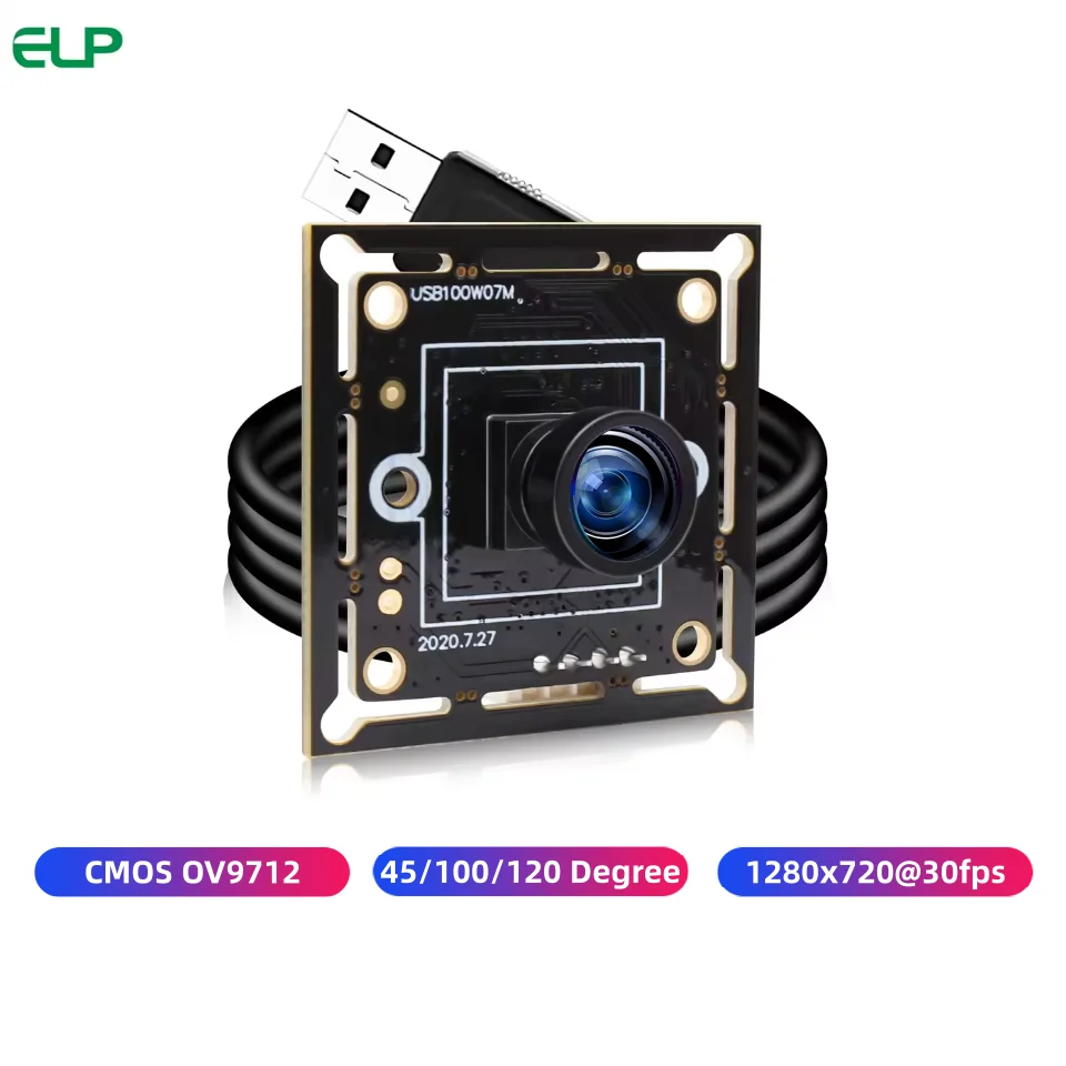 ELP Industrial 720P 30fps USB Camera Compact 32x32mm Embedded Module CMOS OV9721 Sensor for Machine Vision Pi Jetson OTG