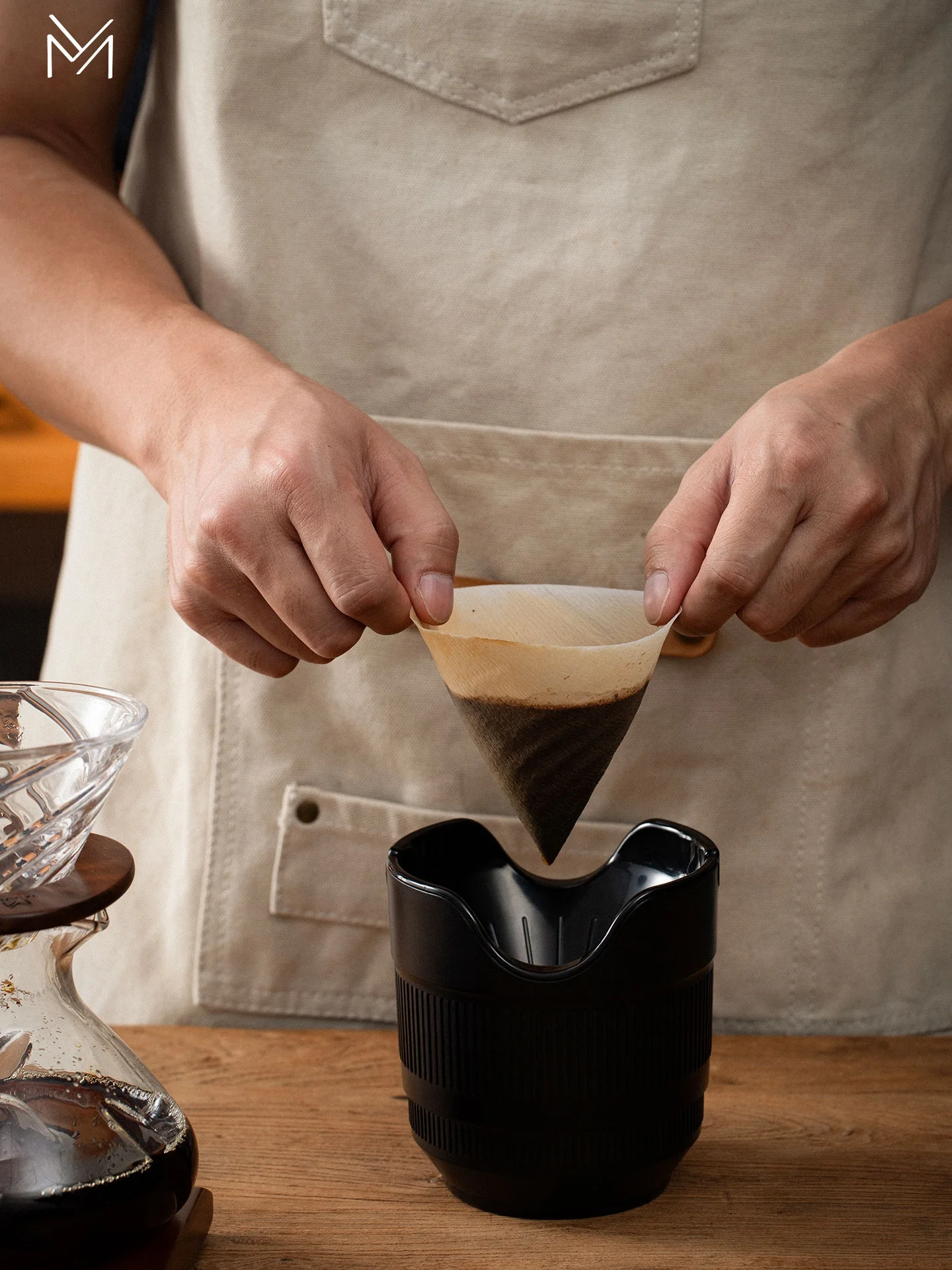 

Коммерческая бумажная коробка для кофейной гущи MUVNA V60 для ручного заваривания, универсальная, для дома и коммерческого использования