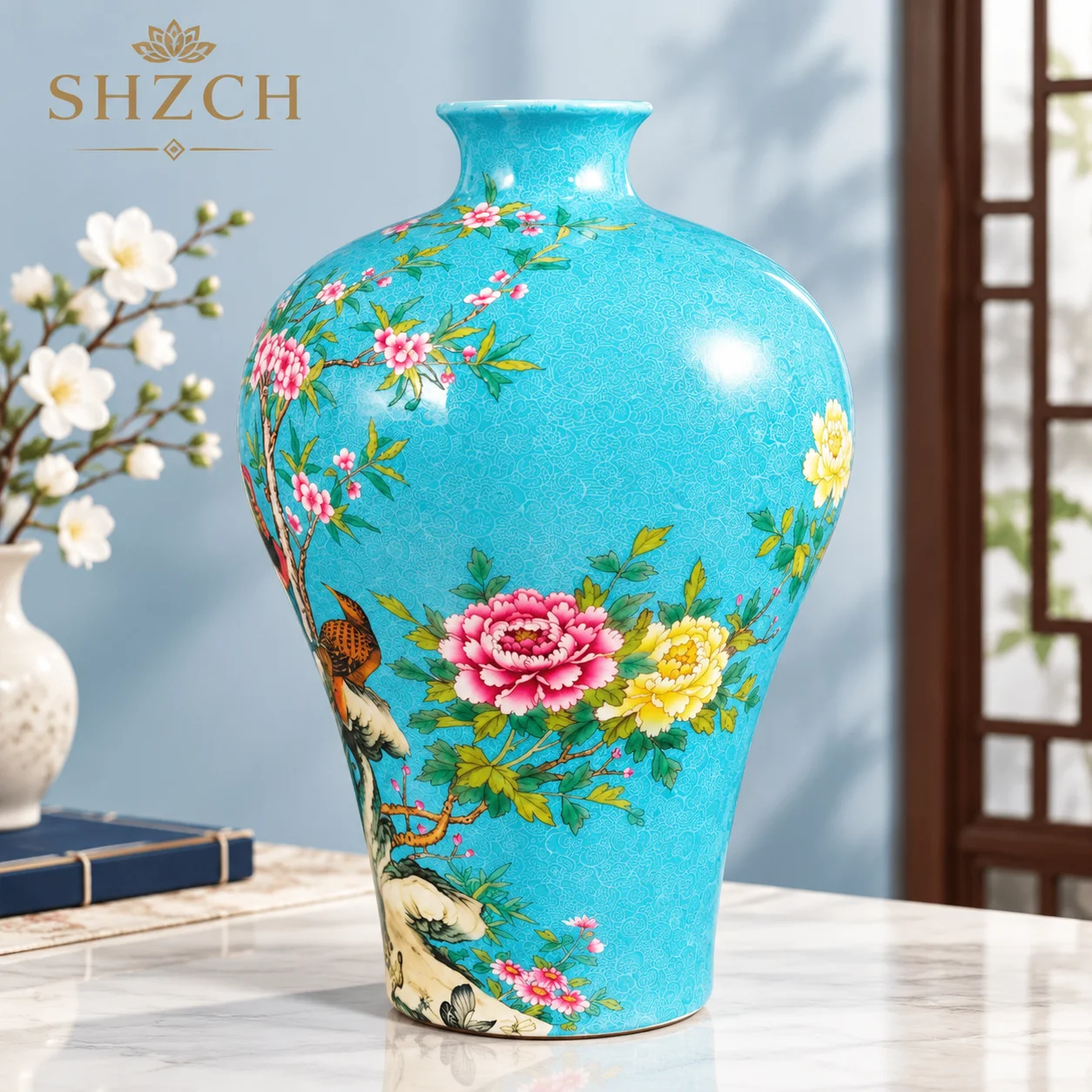 Qianlong Official Kiln Marked Light Blue Powdered Color 